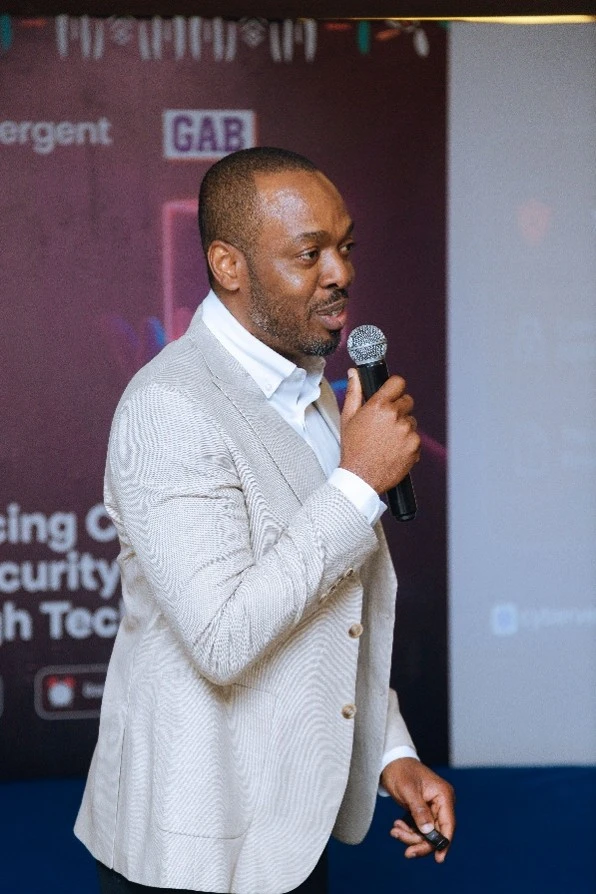 Mr. Adetokunbo Omotosho, Chief Executive Officer of Cybervergent delivering his presentation