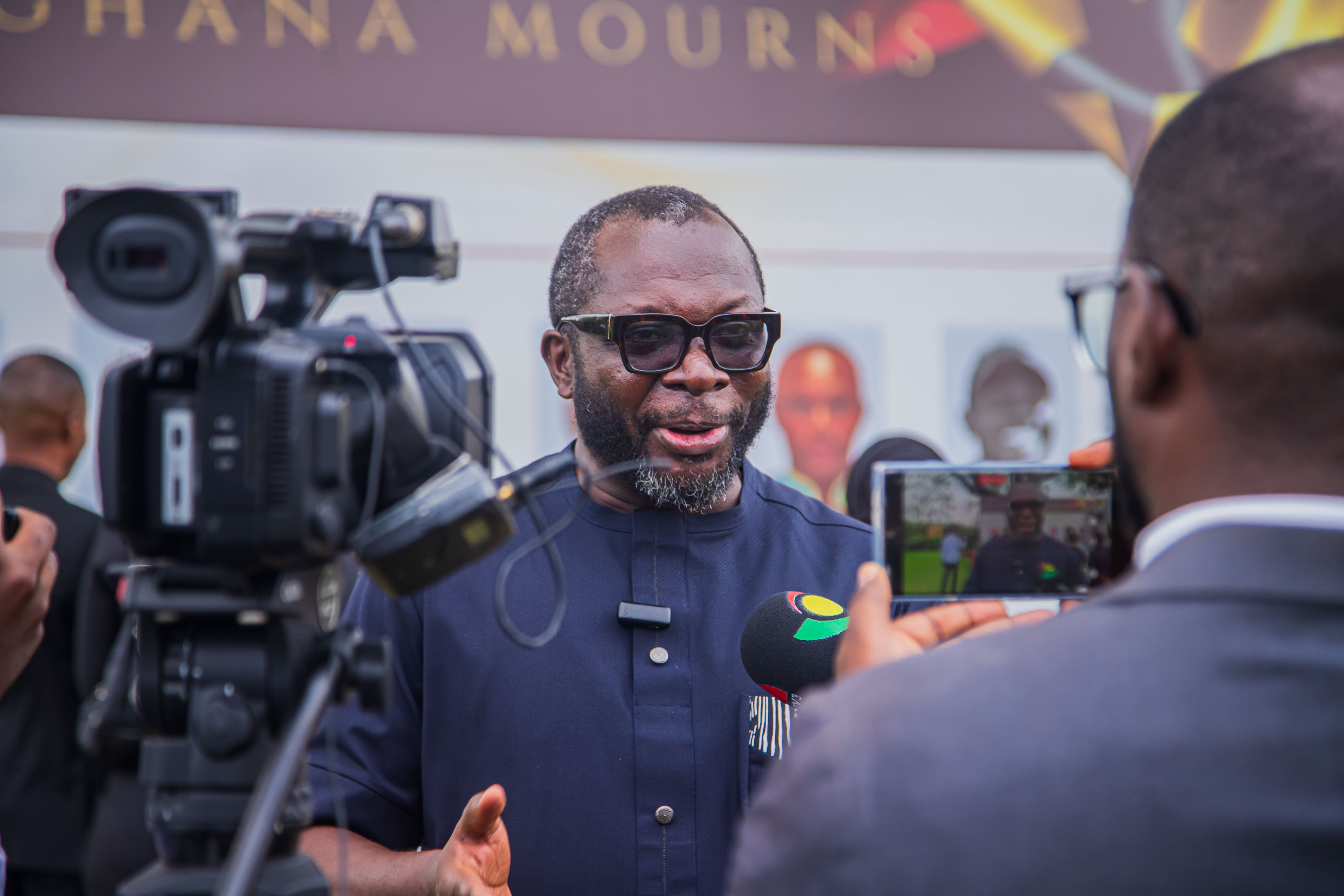 Mr John Awuah, Chief Executive Officer of GAB addressing the press